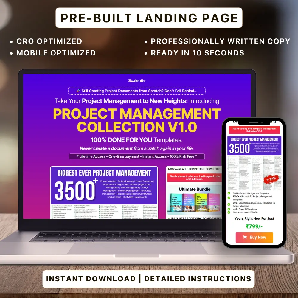 Landing Page - Project Management Collection V1,0