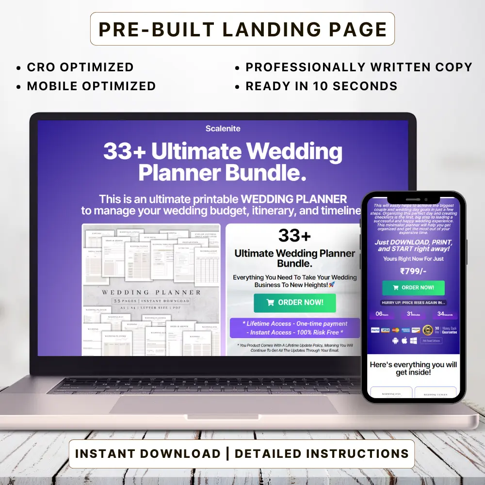 Landing Page – 33+ Wedding Planner Collection