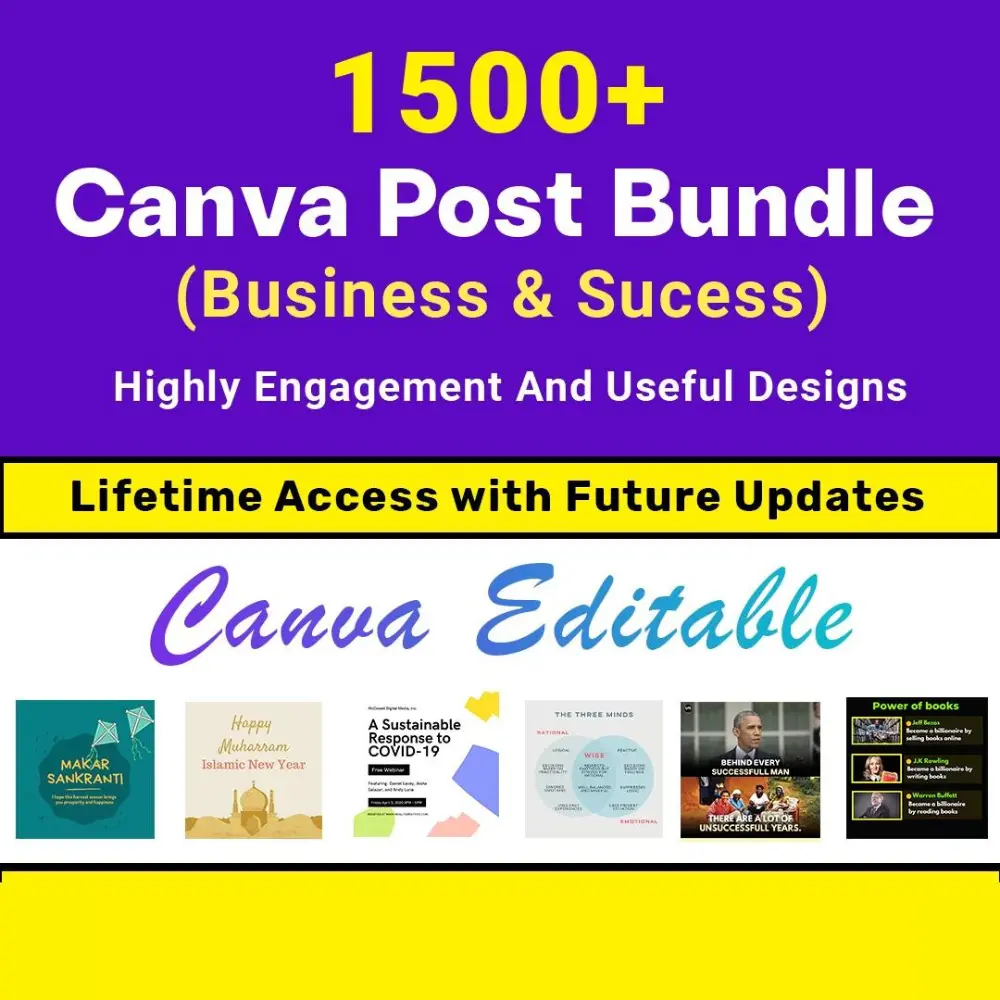 RESELL - 1500+ Canva Posts Bundle